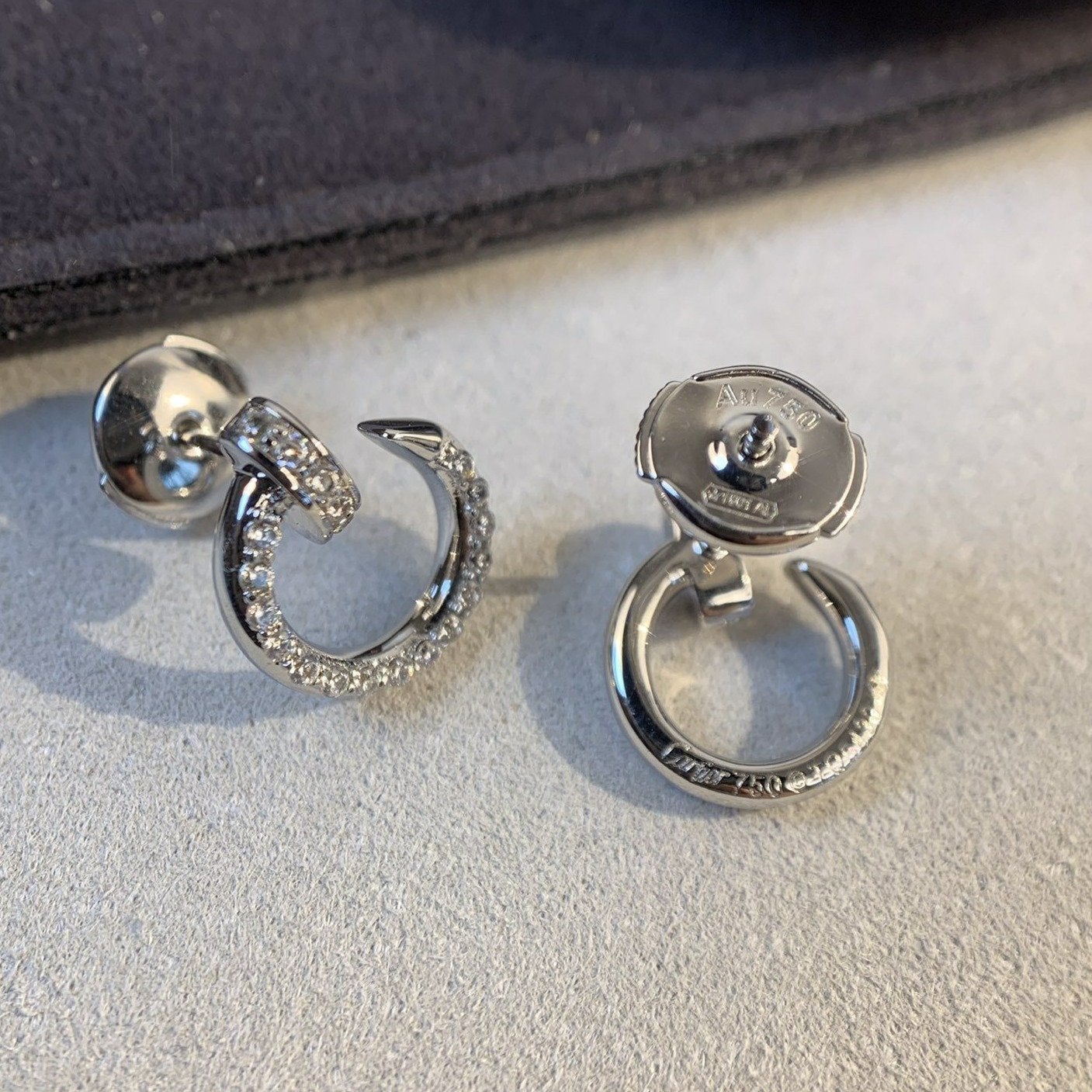 DIANA JUSTE EARRINGS SILVER DIAMONDS