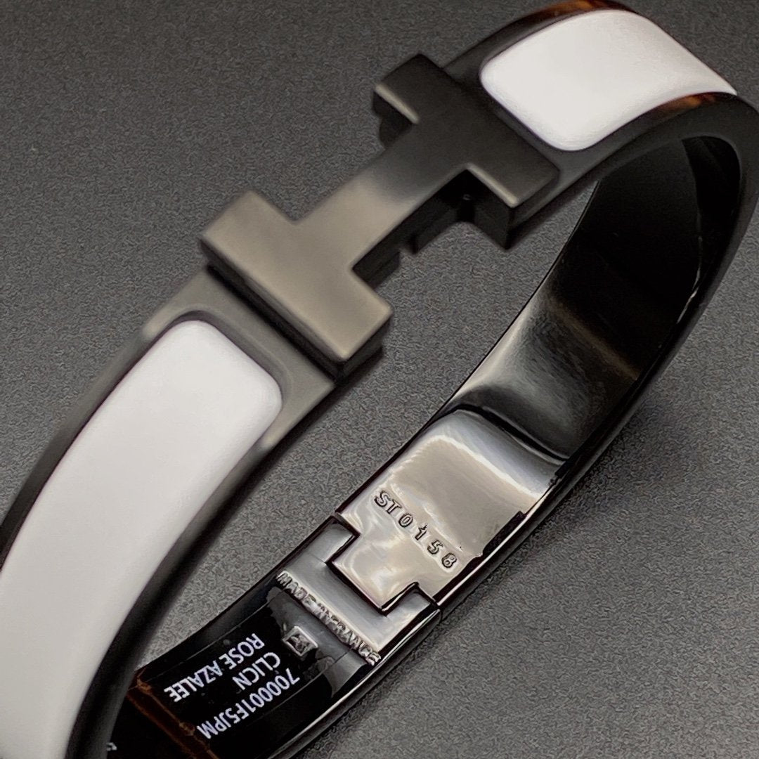 DIANA H BRACELET 12MM BLACK WHITE CERAMIC
