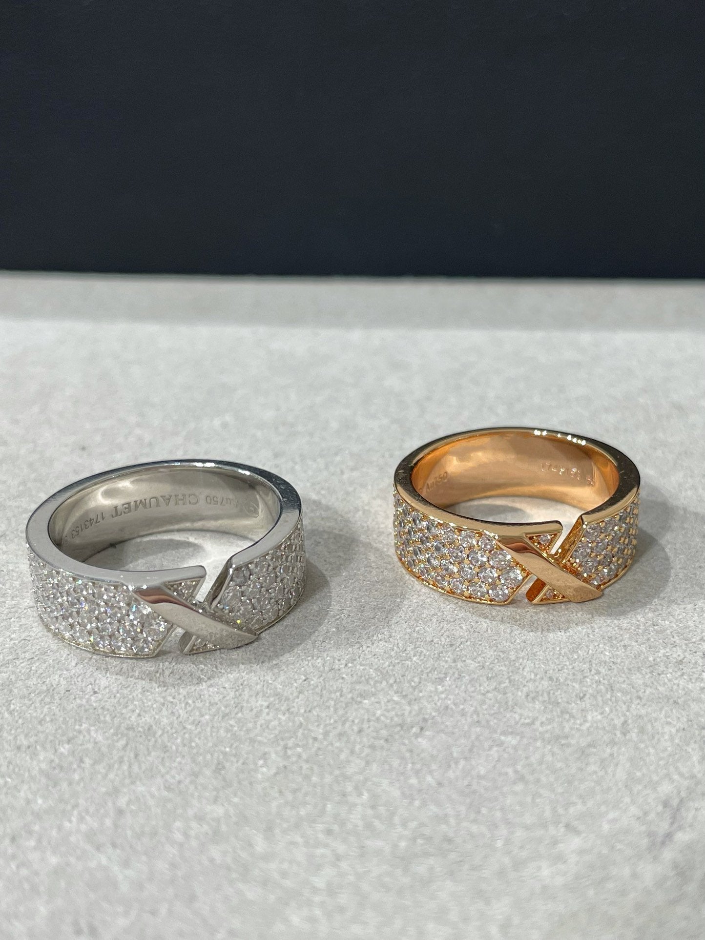DIANA LIENS EVIDENCE PINK GOLD DIAMOND PAVED RING