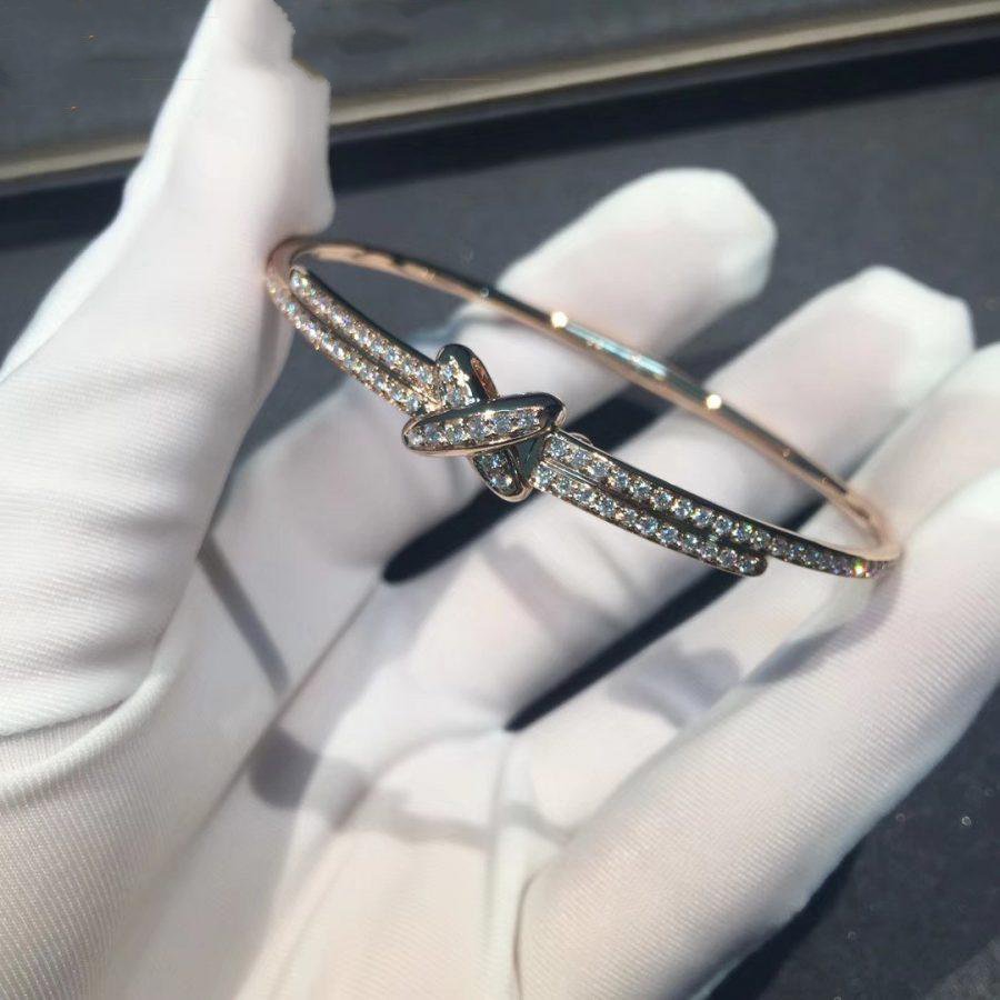 DIANA JEUX DE BRACELET DIAMONDS الذهب الوردي