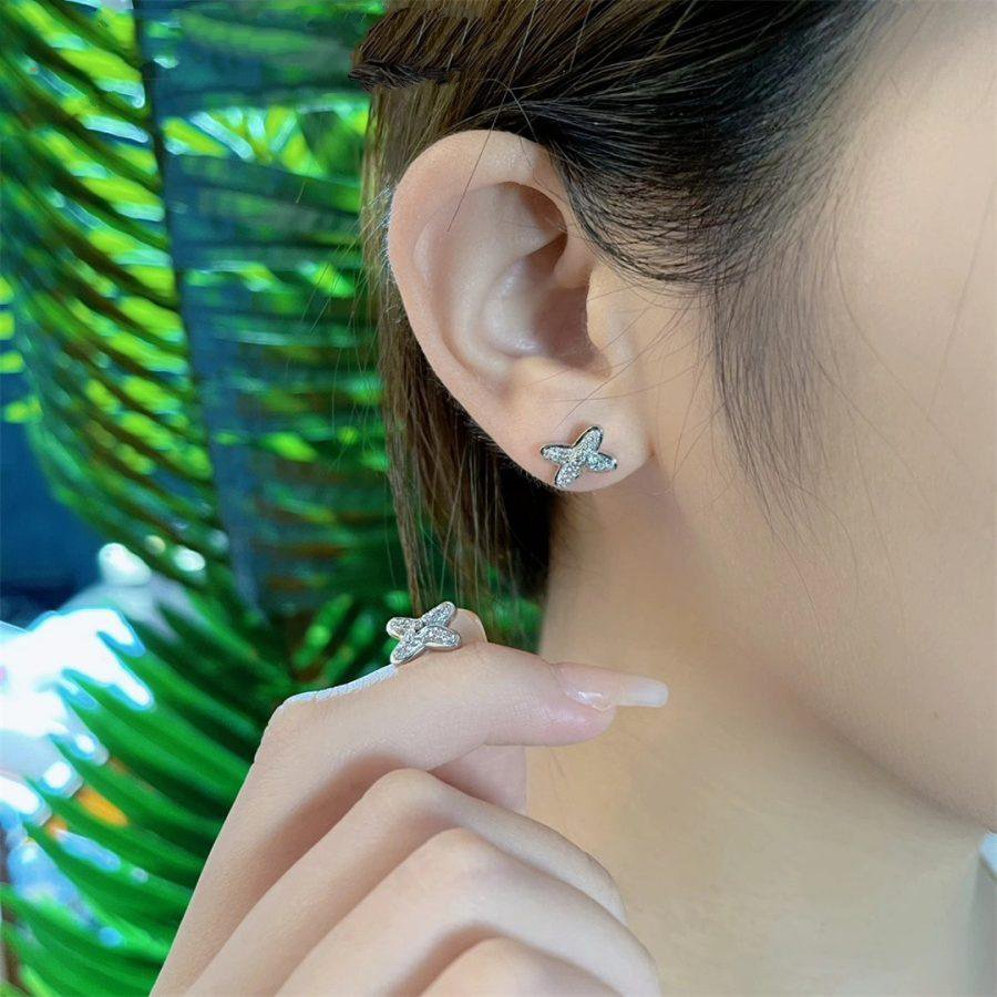 DIANA JEUX DE SILVER DIAMOND EARRINGS