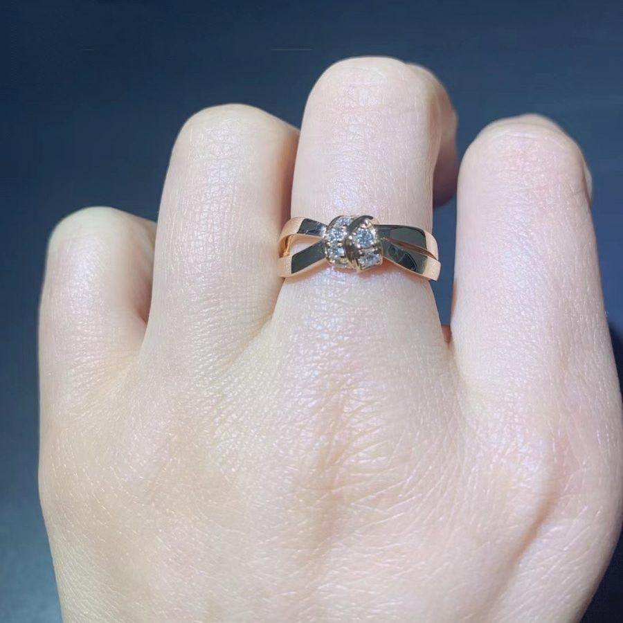 DIANA LIENS RING PINK GOLD DIAMOND