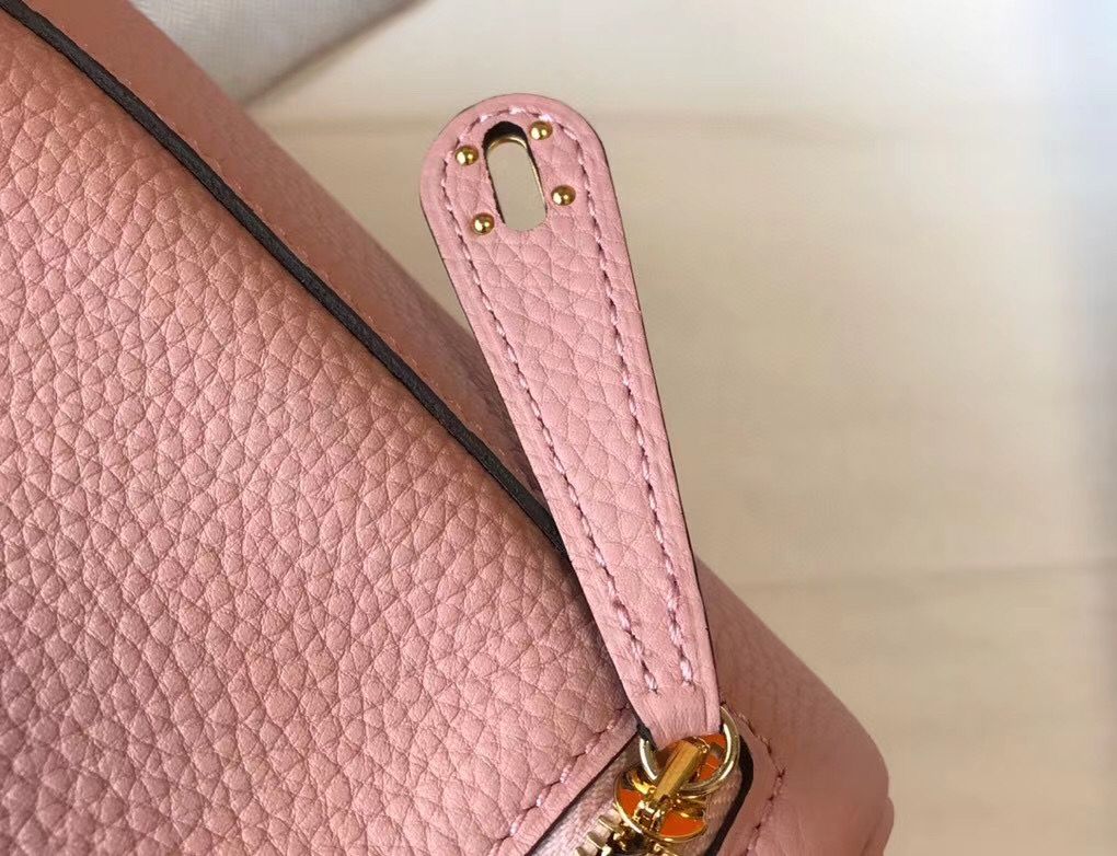 HM Mini Lindy 20cm Pink Clemence Leather