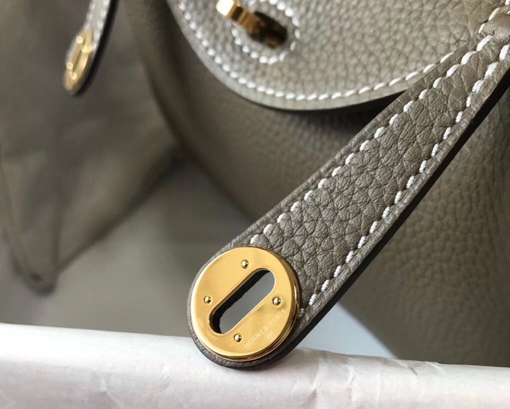 HM Mini Lindy 20cm Tourterelle Clemence Leather