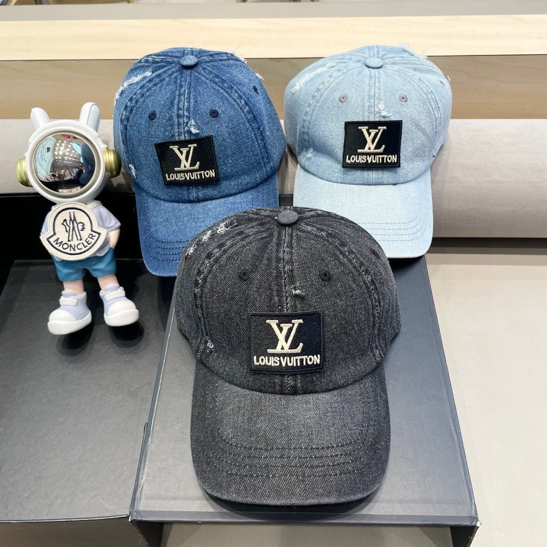 BASEBALL CAP IN DARK GRAY DENIM 406958