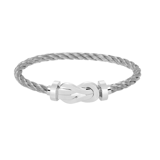 DIANA CHANCE LARGE 8 FIGURE BUCKLE NO DIAMOND BRACELET SILVER