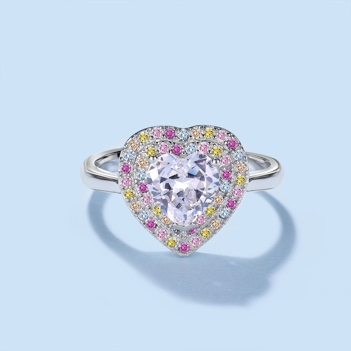 [HOT]Delicate Ebullient Heart Shape Wedding Ring