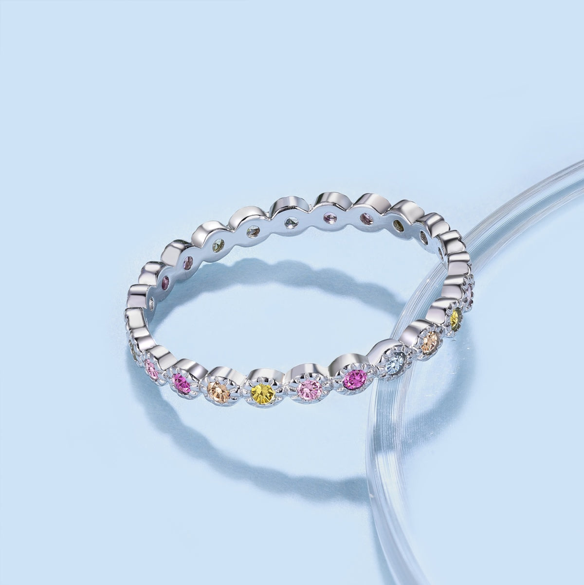 [HOT] Bague quotidienne scintillante et éclatante à taille ronde