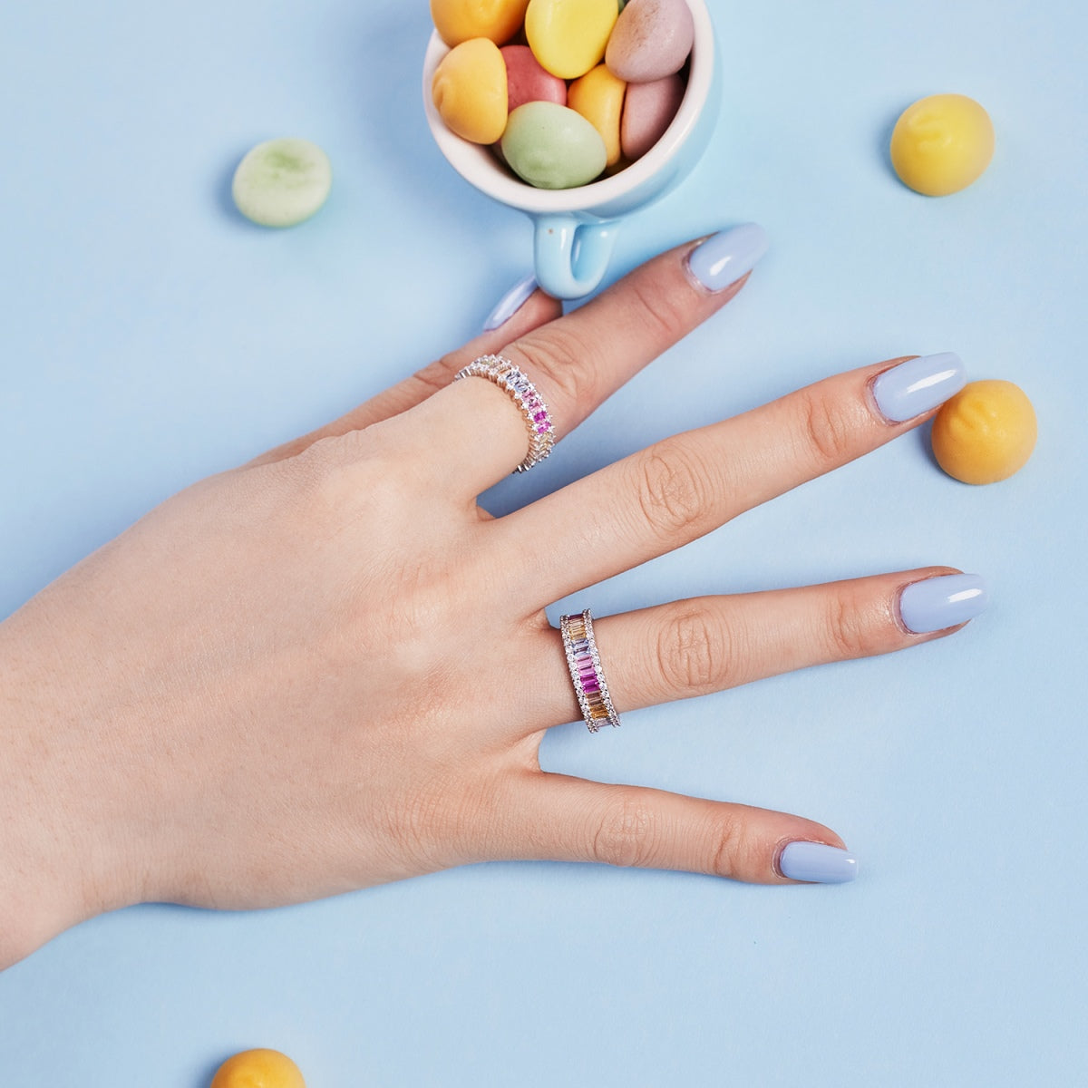 [HOT] Bague quotidienne délicate en émeraude kaléidoscopique