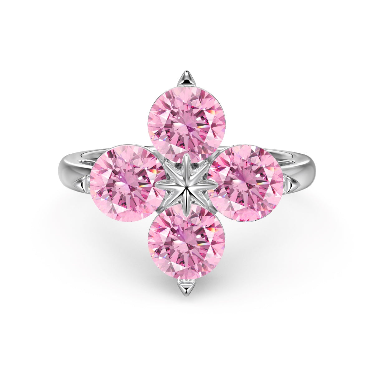[HOT]Four-Leaf Clover Eight-Pointed Star Ring