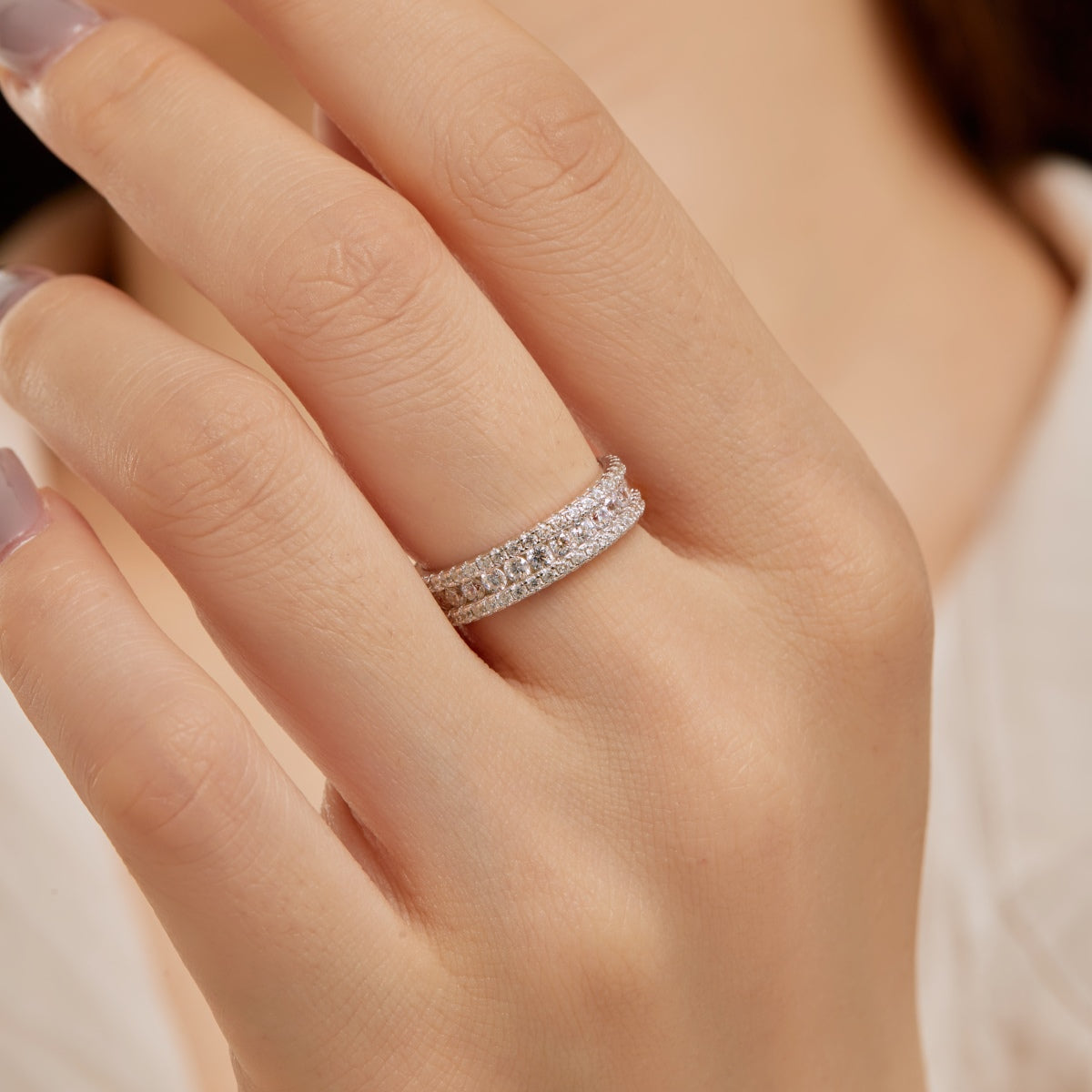 [HOT]Delicate Colorful Round Cut Daily Ring