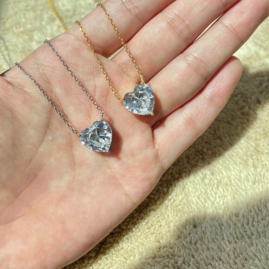 [HOT]6.0 carat Radiant Heart Shape Necklace