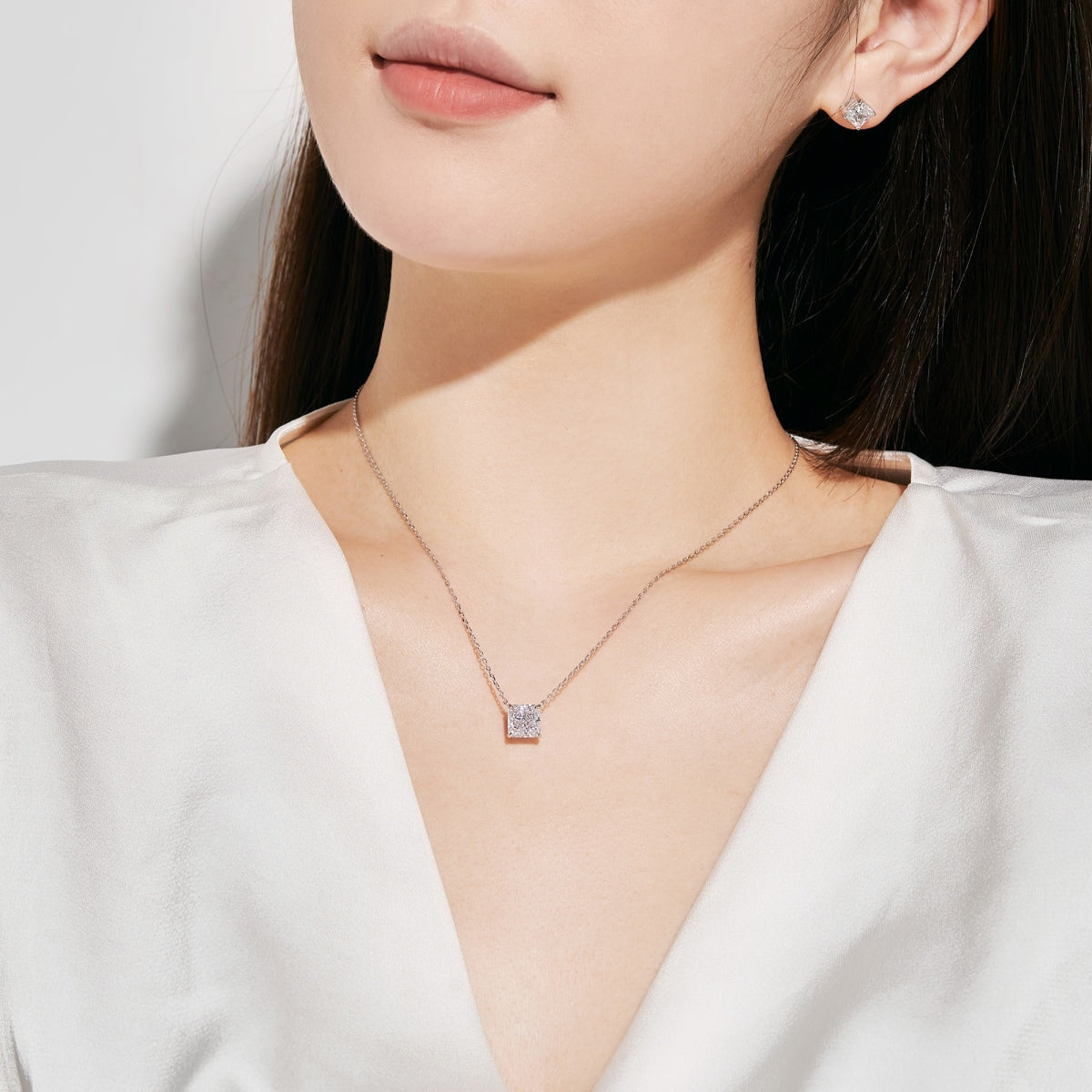 [HOT]1.0 Carat Radiant Princess Cut Wedding Earrings