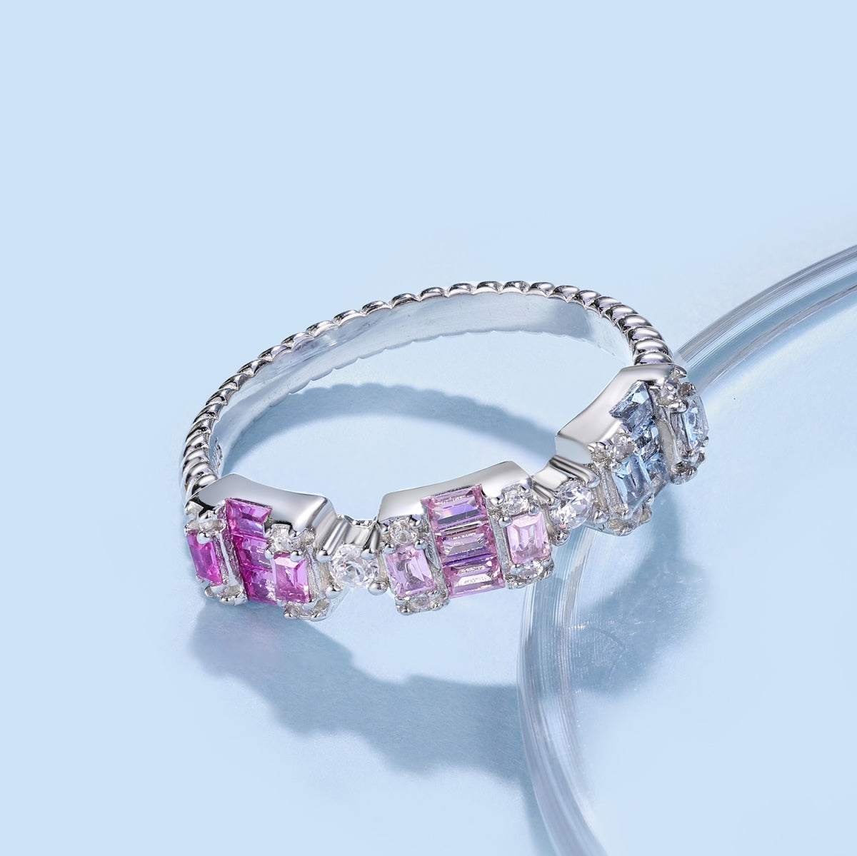 [HOT] Bague de fête unique et colorée en émeraude taillée