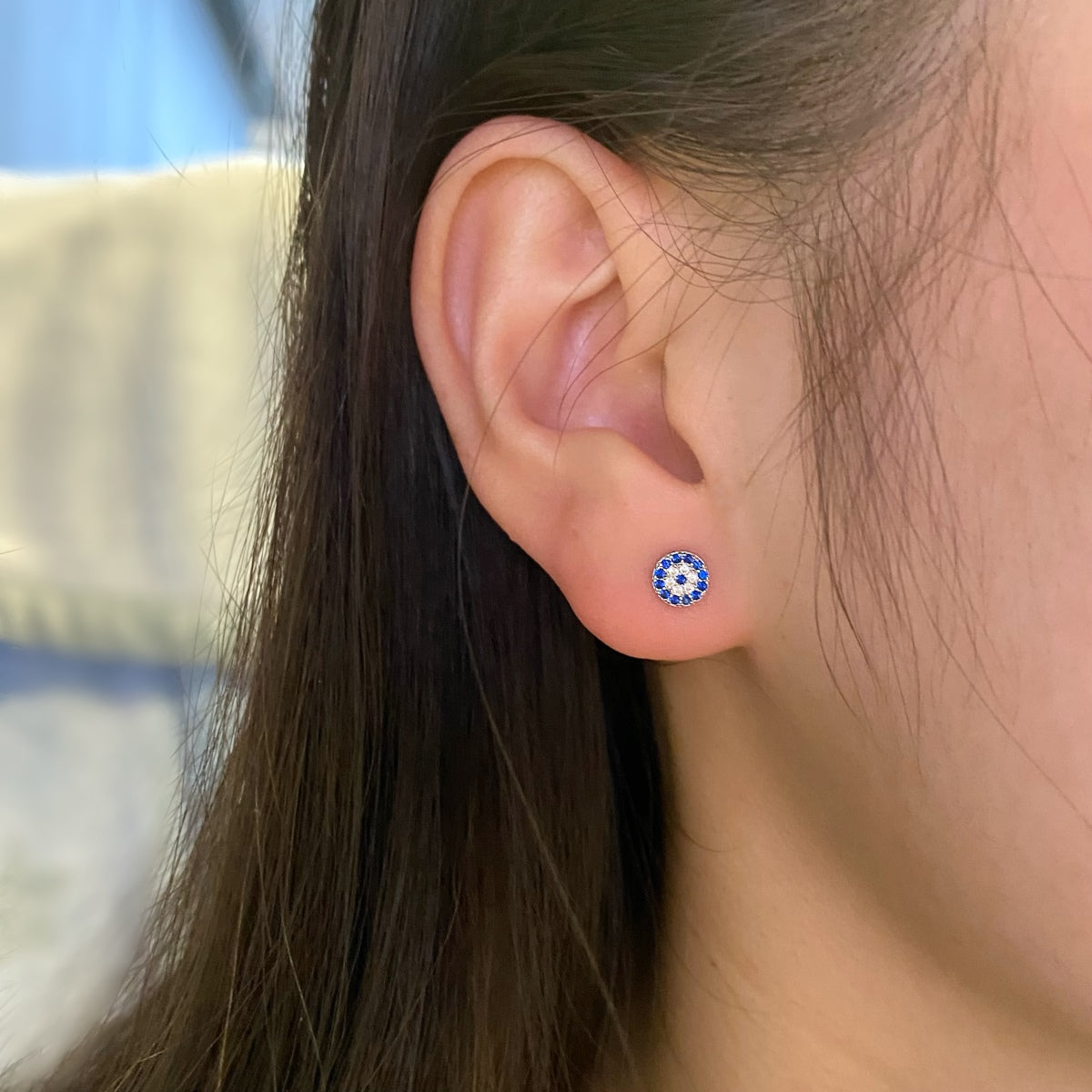 [HOT]Devil's Eye Ear Bone Nail Earrings