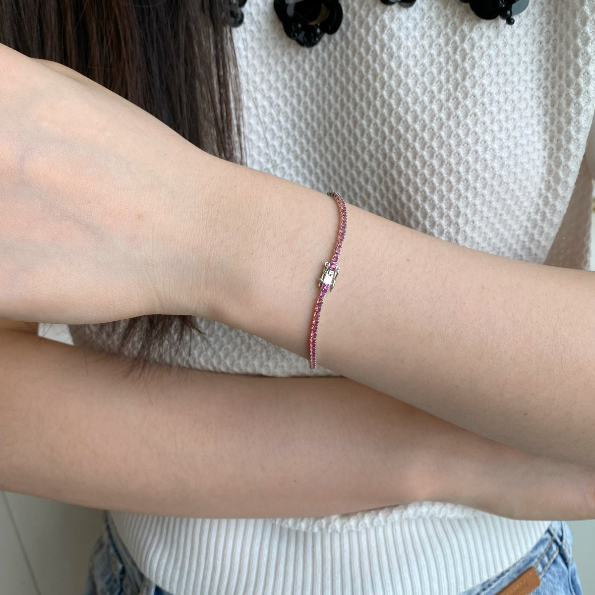 [HOT]Dazzling Colorful Round Cut Daily Bracelet