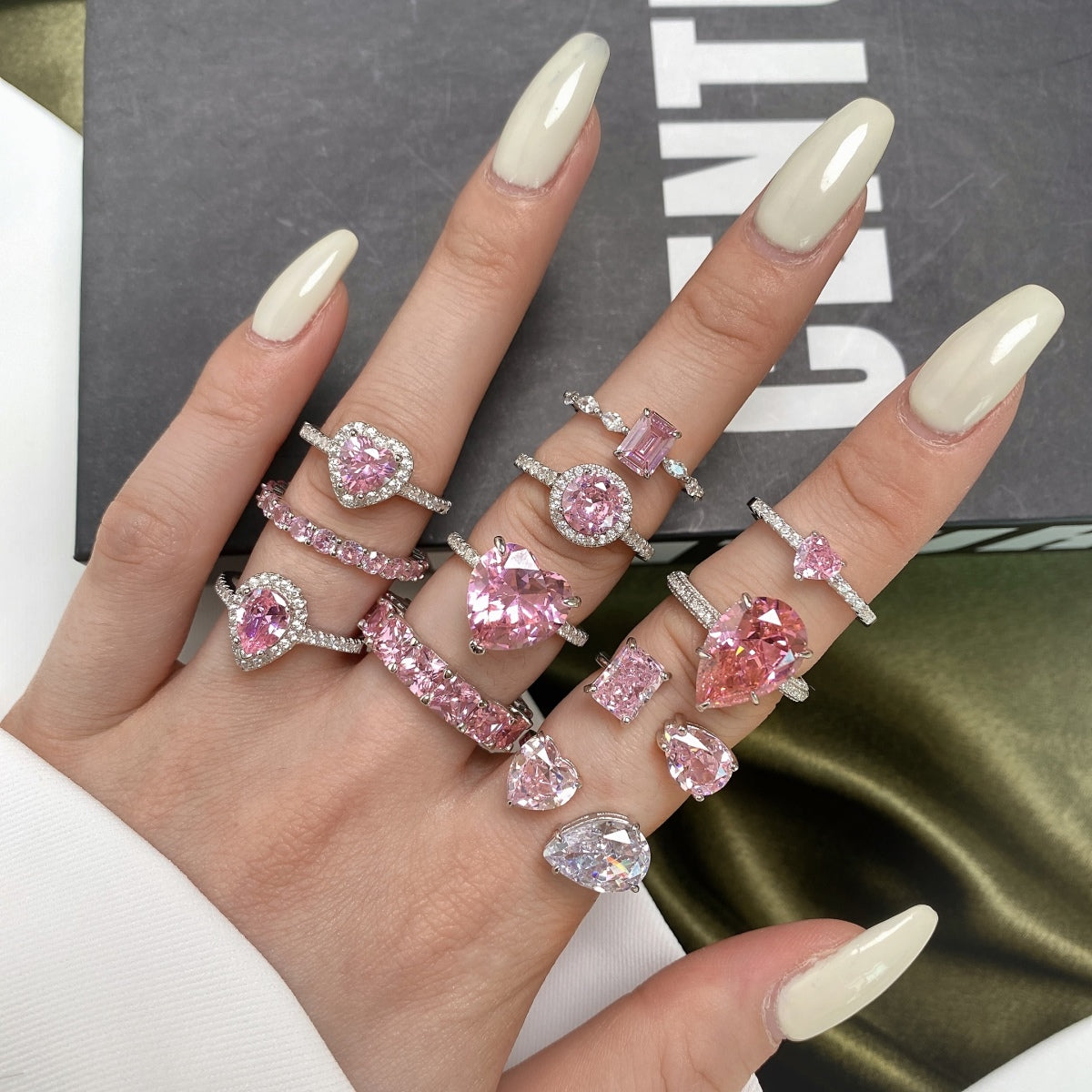 [HOT]0.5 Carat CaratEternity Charming Heart Shape Lover Ring