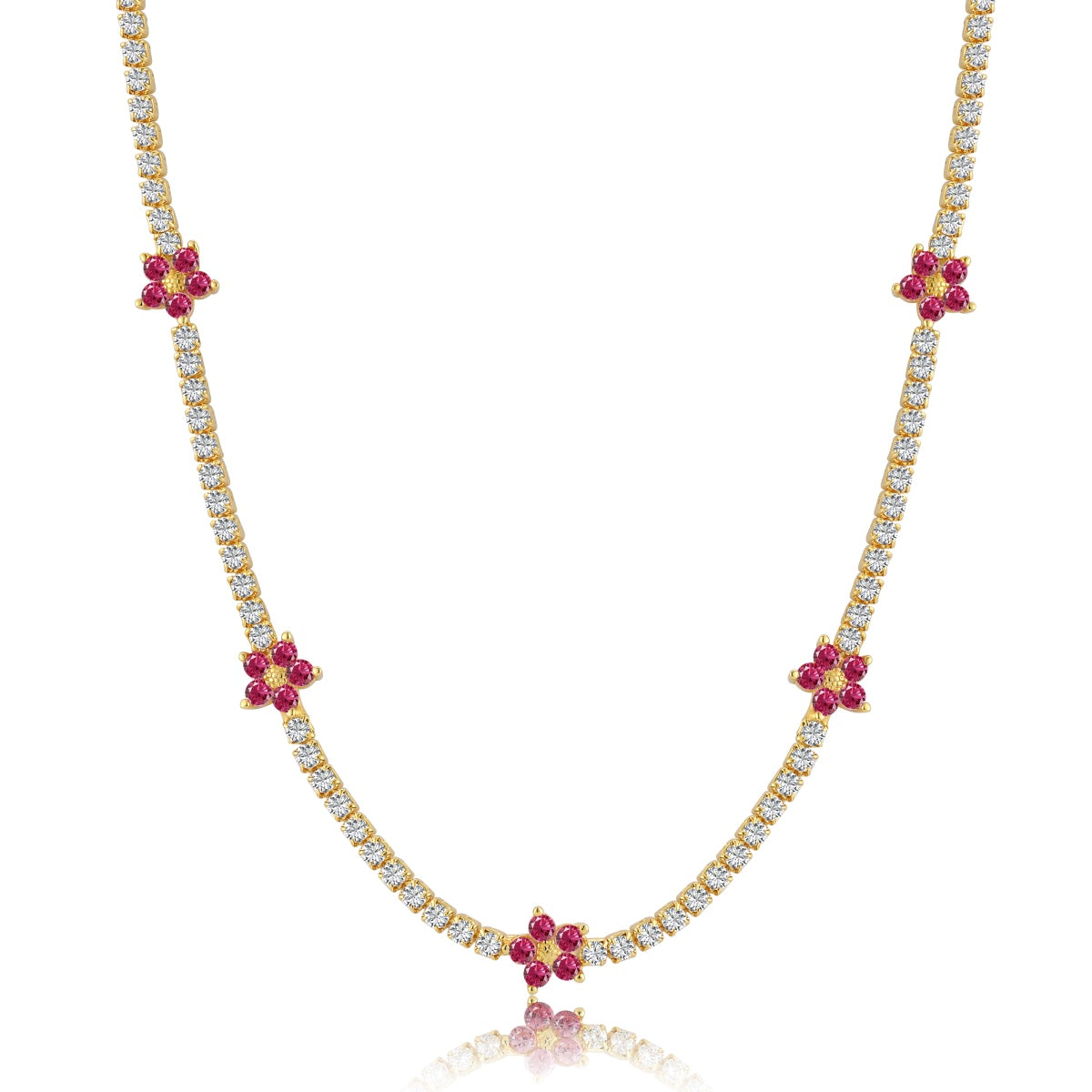 [HOT] Collier de tennis luxueux à fleurs colorées
