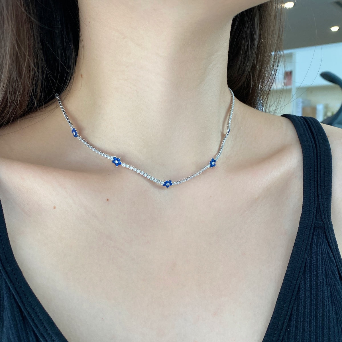 [HOT] Collier de tennis luxueux à fleurs colorées