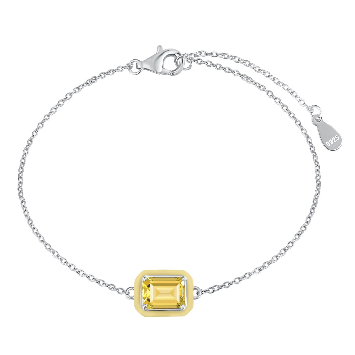 [HOT]2.0 Carat Sparkling Colorful Emerald Cut Daily Bracelet