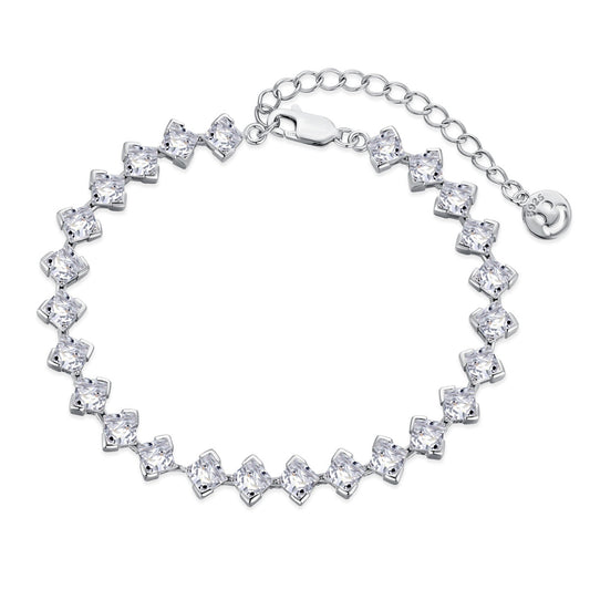 [HOT]0.5 Carat Ornate Princess Cut Daily Bracelet