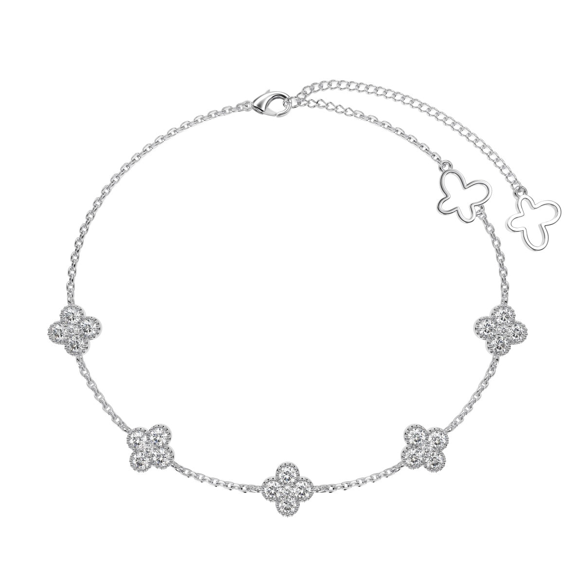 [HOT]Four-Leaf Clover Hollow Butterfly Bracelet