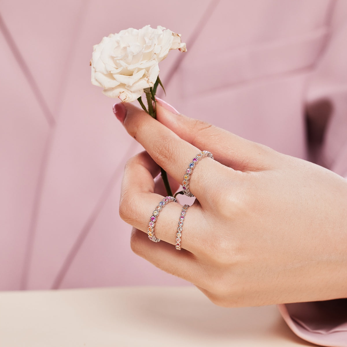 [HOT]Exquisite Colorful Round Cut Party Ring