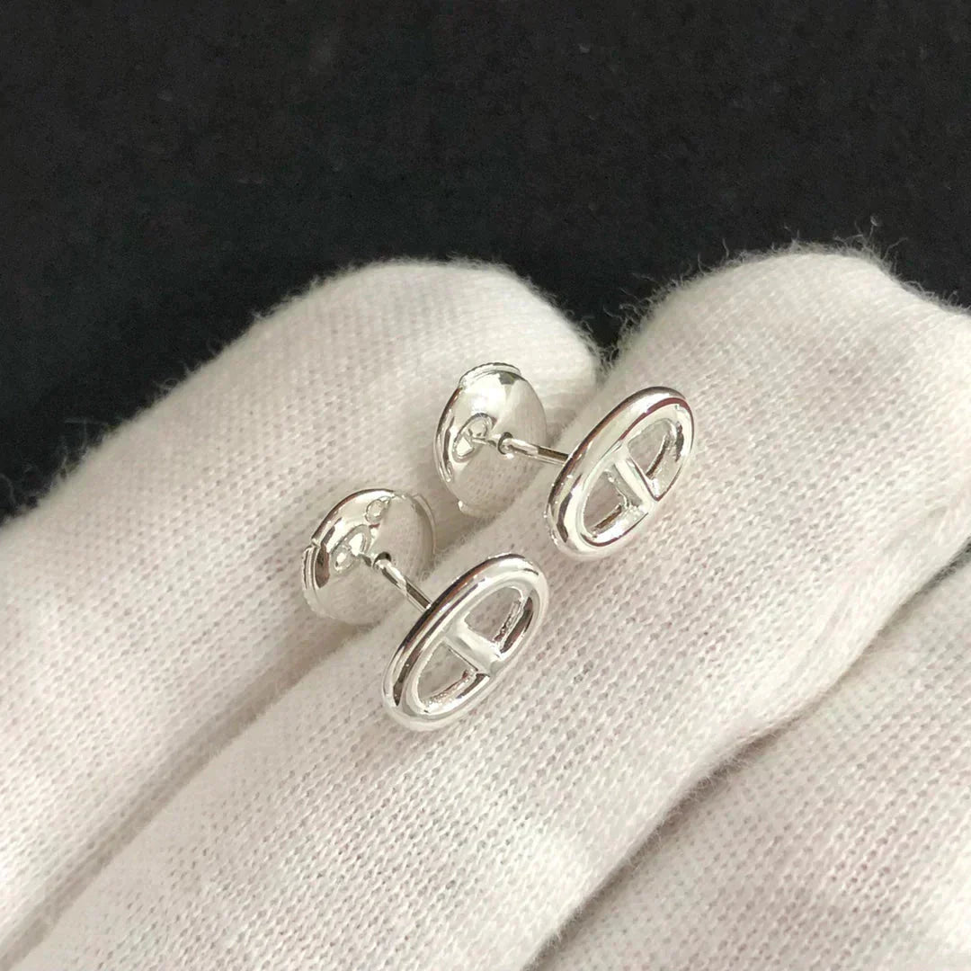 DIANA CHAINE SMALL EARRINGS GOLD AND SILVER