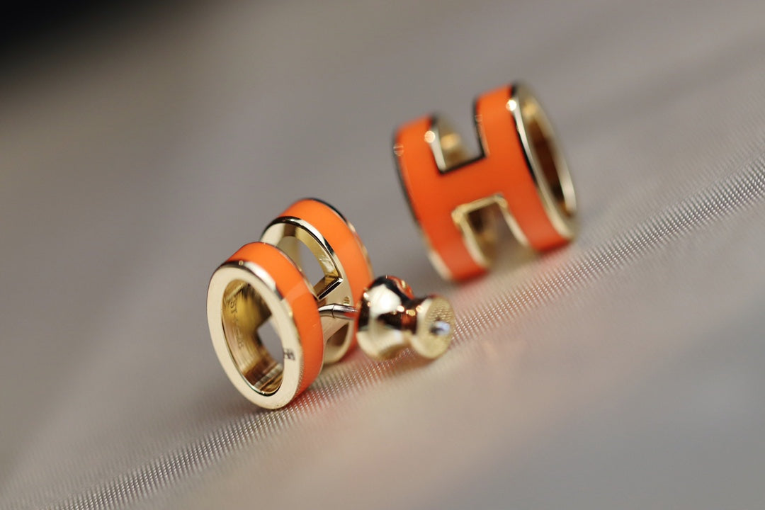 DIANA MINI POP H EARRINGS ORANGE