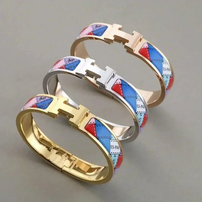 DIANA H BRACELET DOTTED BORDER 12MM