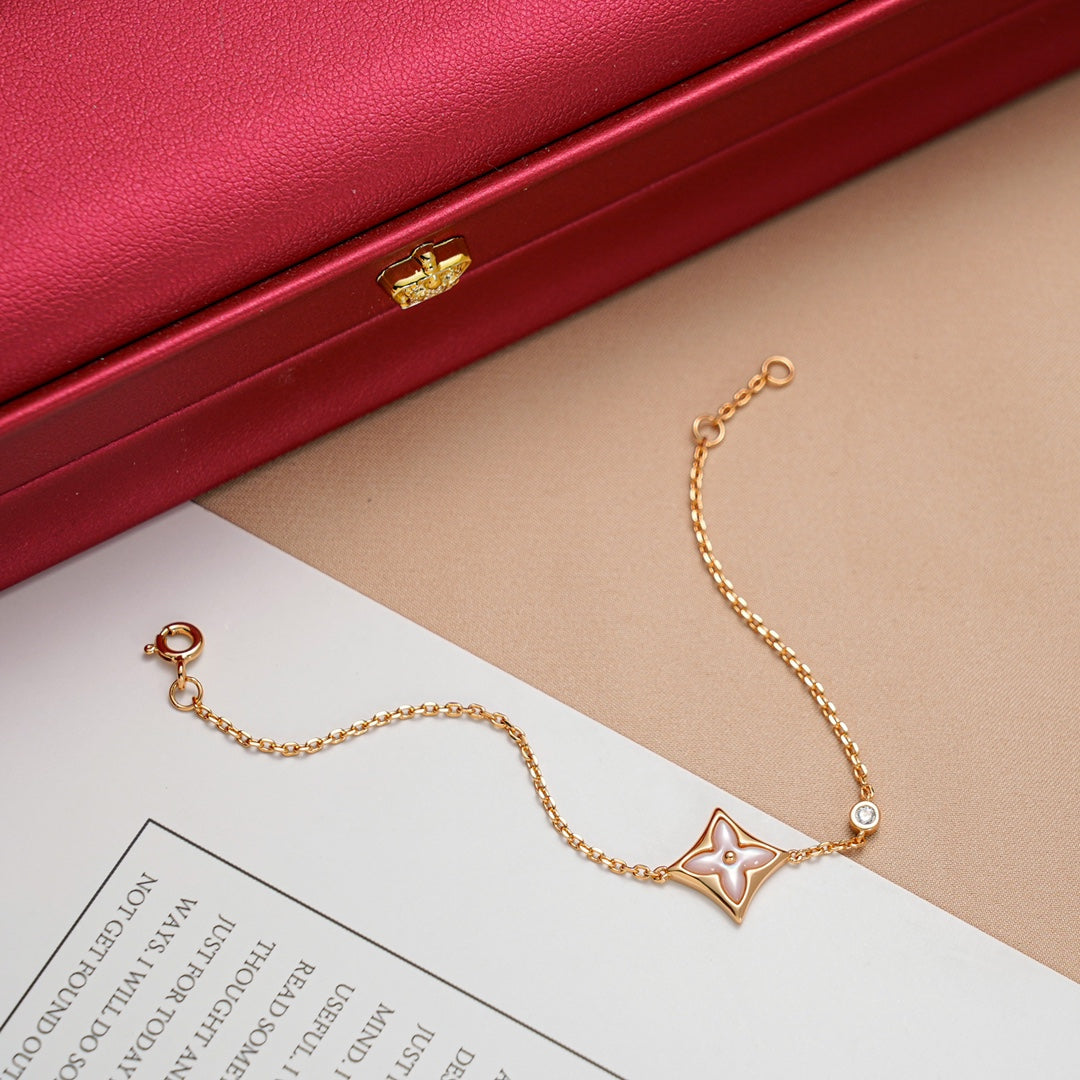 DIANA STAR 1 DIAMOND PINK GOLD BRACELET