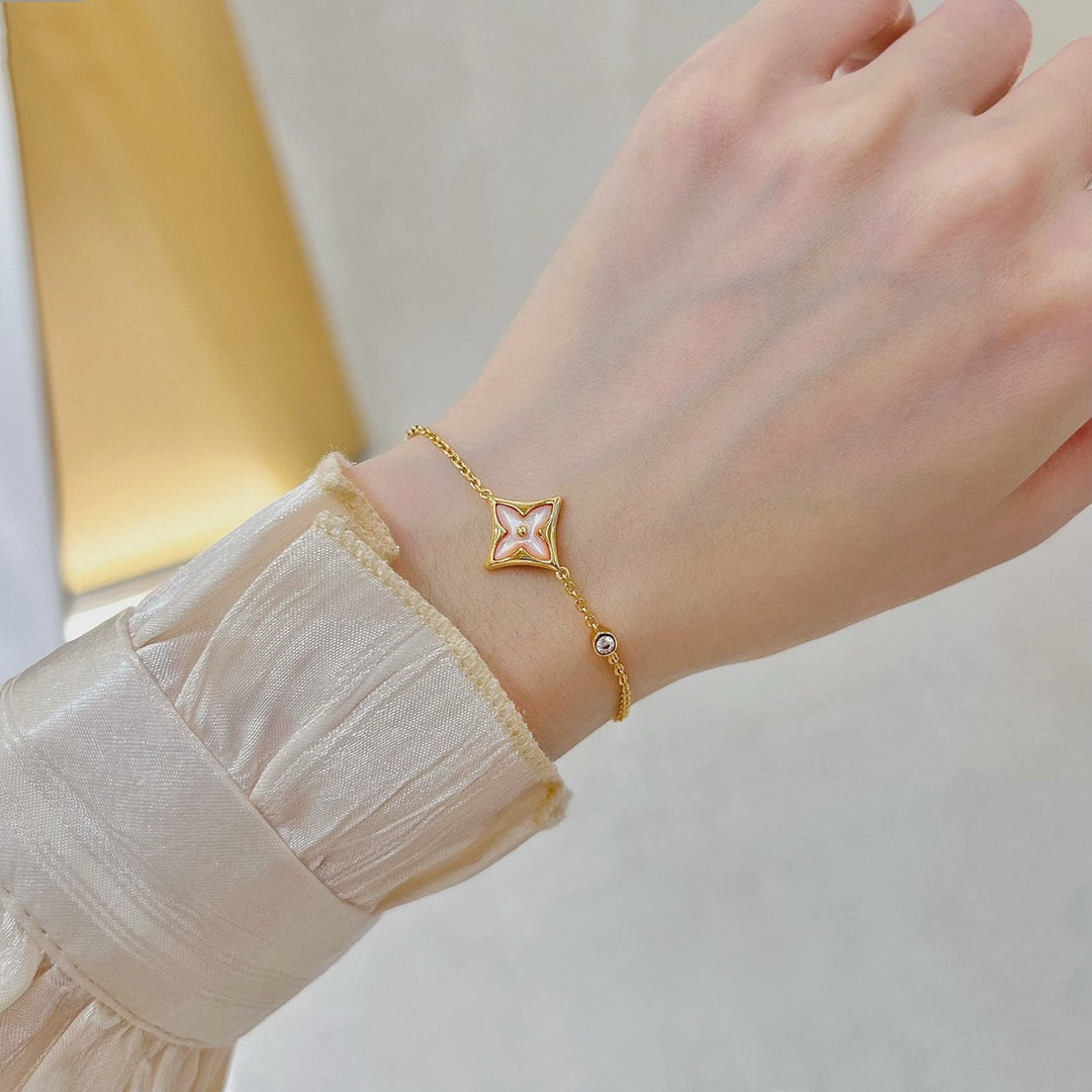 DIANA STAR 1 DIAMOND PINK GOLD BRACELET