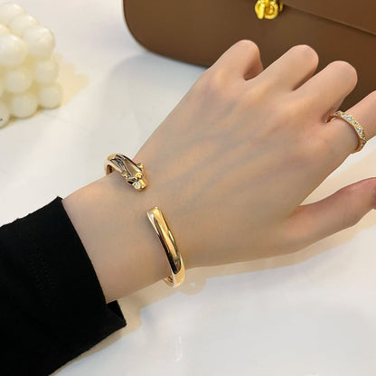 DIANA PANTHERE GOLD OPEN BRACELET