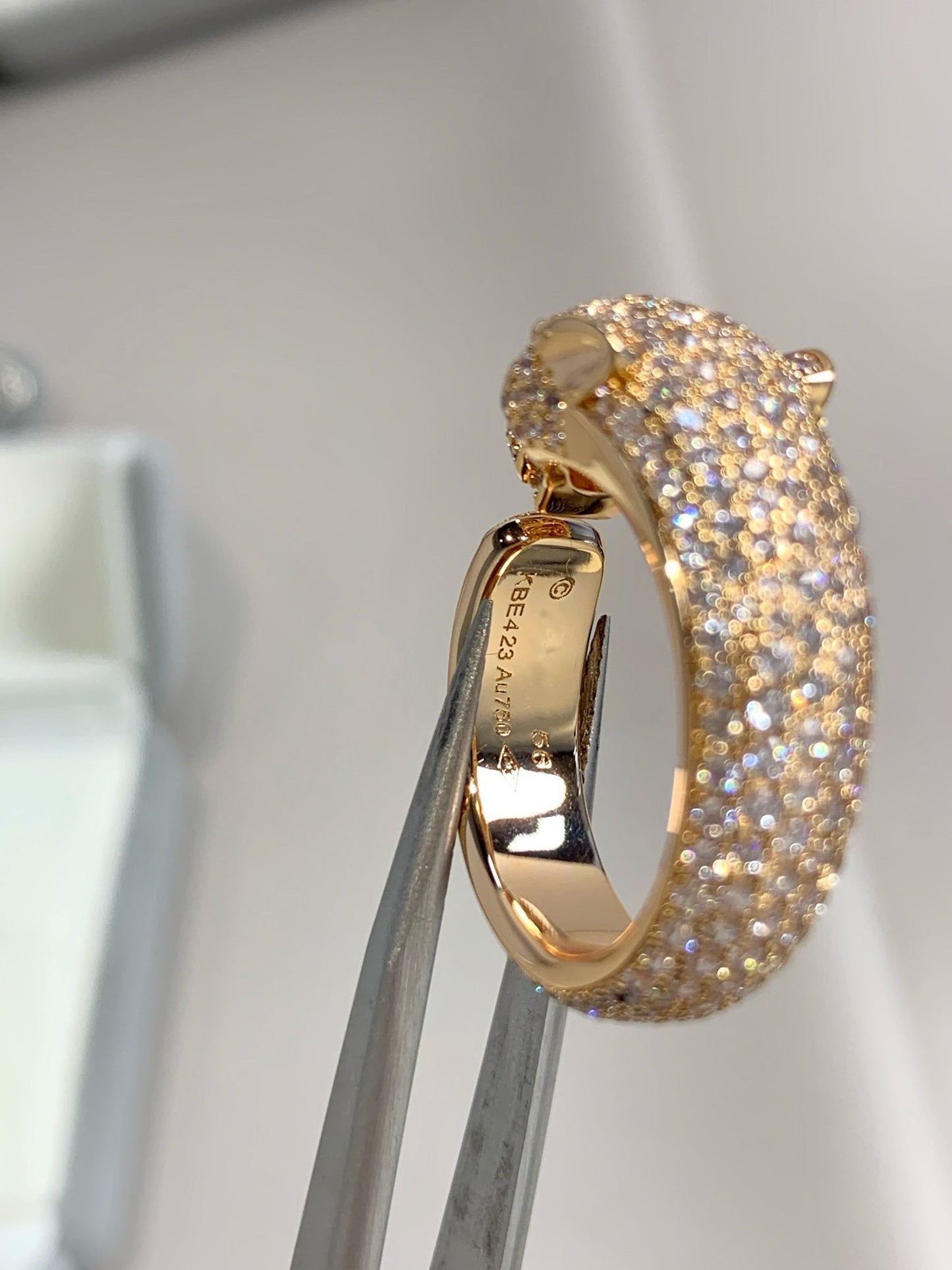 DIANA PANTHERE PINK GOLD DIAMOND RING