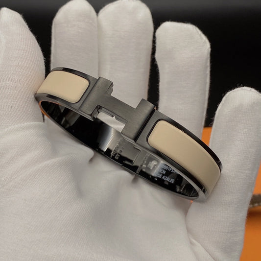 DIANA H BRACELET 12MM BLACK BEIGE CERAMIC