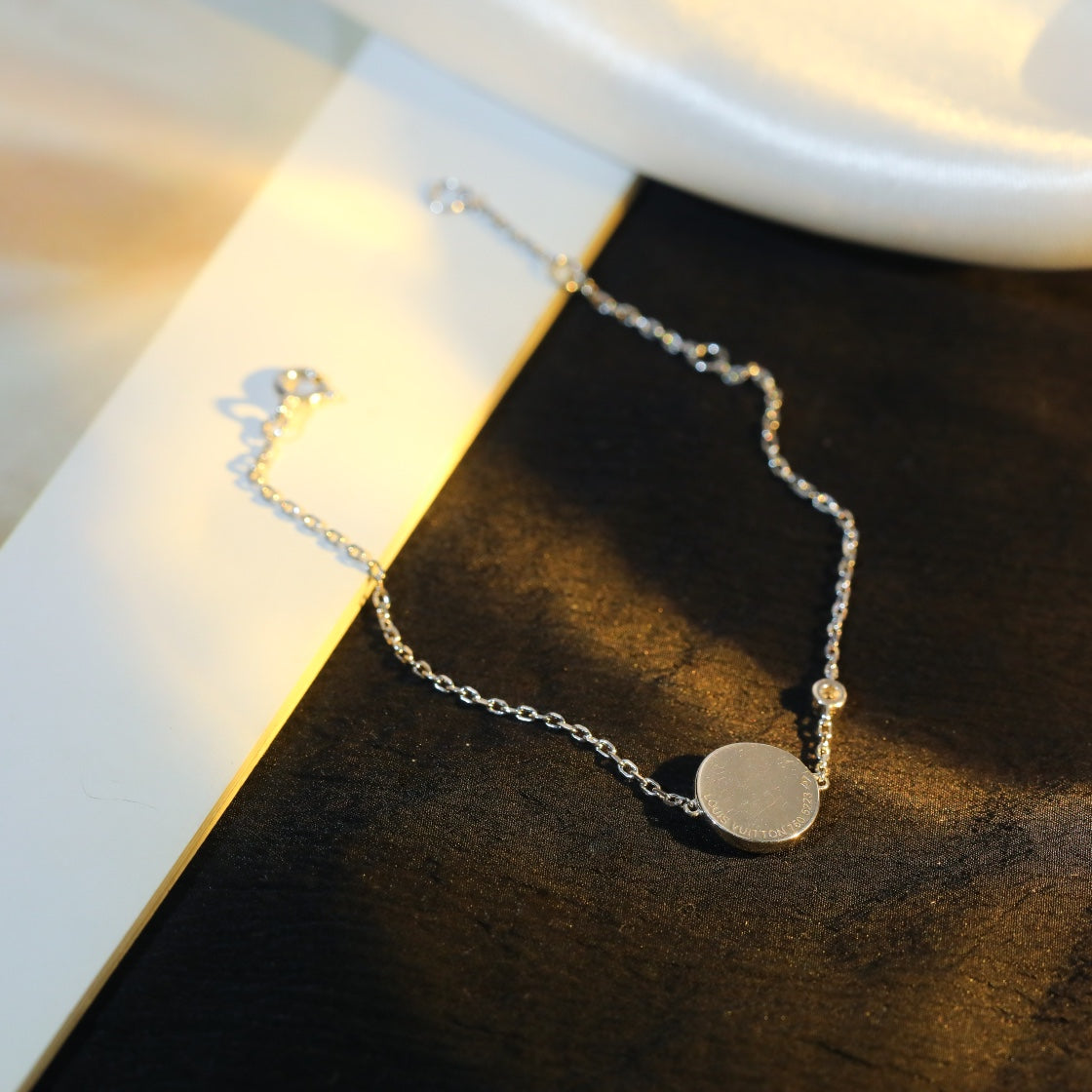 DIANA SUN MOTIF PINK MOP SILVER BRACELET