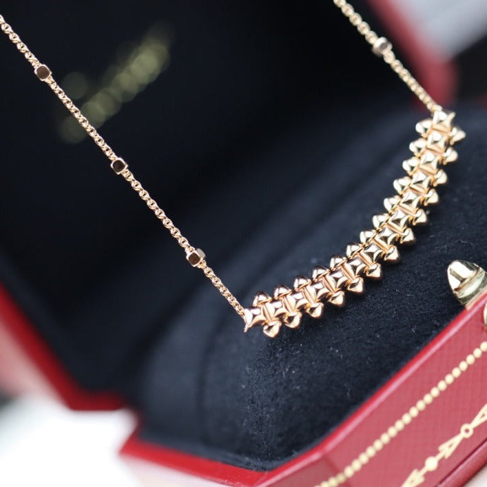 DIANA CLASH PINK GOLD NECKLACE