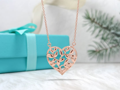 HEART LEAF PEDANT NECKLACE