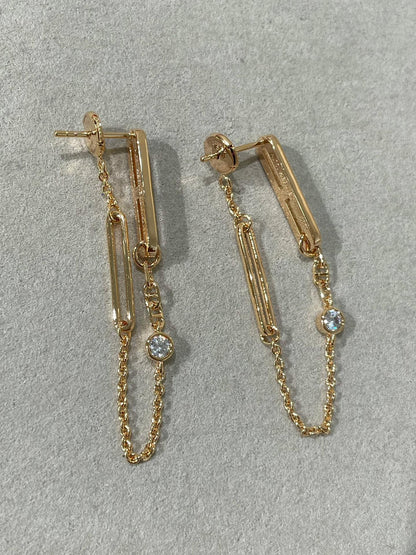 BOUCLES D'OREILLES DIANA CHAINE CHAOS DIAMOND DROP