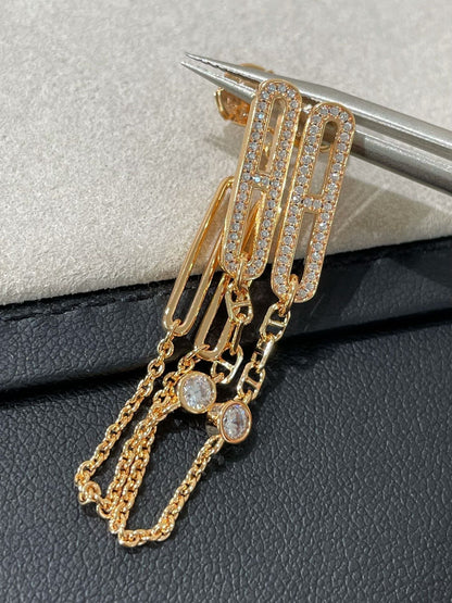 BOUCLES D'OREILLES DIANA CHAINE CHAOS DIAMOND DROP