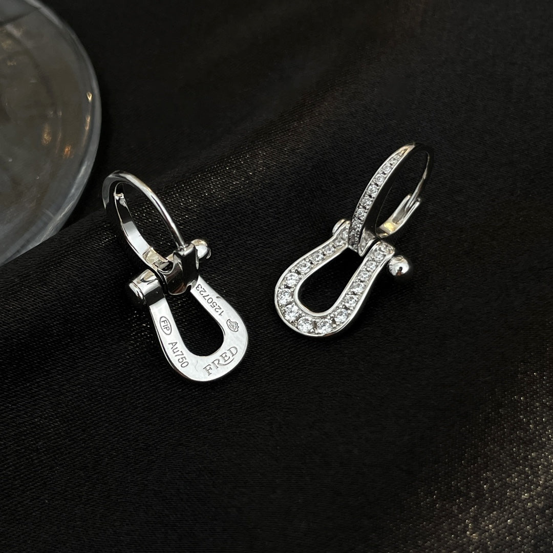 DIANA FORCE 10 FULL DIAMOND DROP EARRINGS MEDIUM MODEL