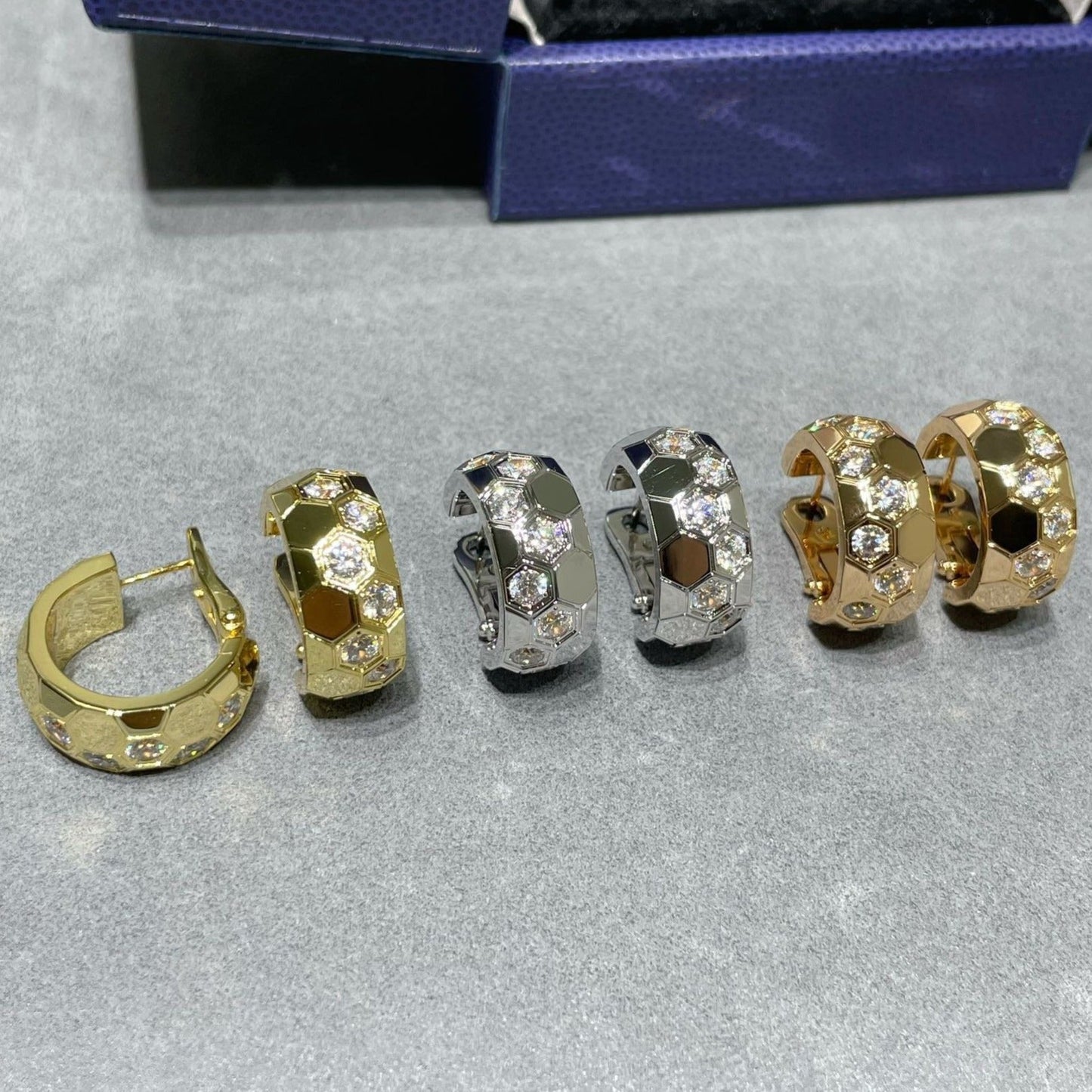 DIANA BEE LOVE DIAMOND HOOP EARRINGS