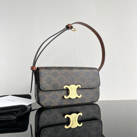 CLASSIC TRIOMPHE 20 BROWN MONOGRAM CALFSKIN