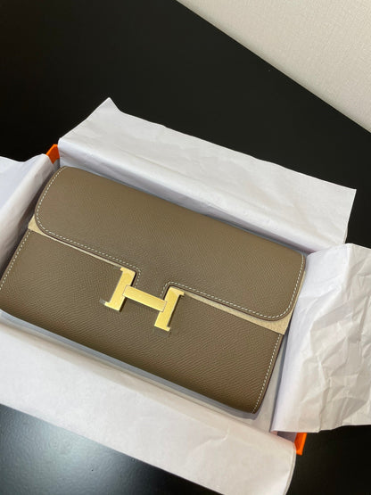 CONSTANCE TO GO 20.5 ETOUPE EPSOM GOLD HARDWARE