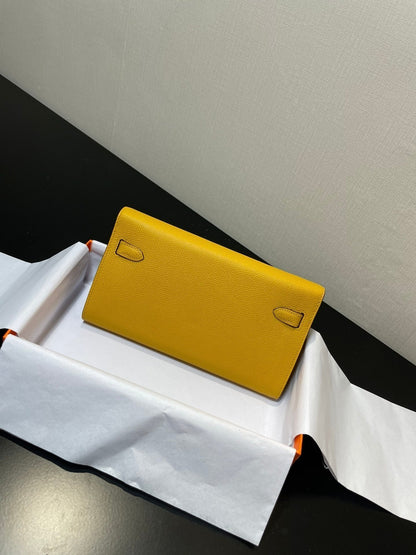 kelly woc 20.5 yellow epsom silver hardware