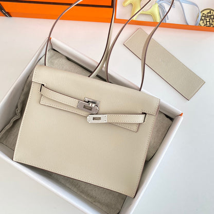 Kelly Danse II 22cm White Evercolor Leather Shw