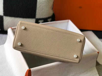 HM KELLY 32CM BAG IN BEIGE TOGO GOLD HARDWARE