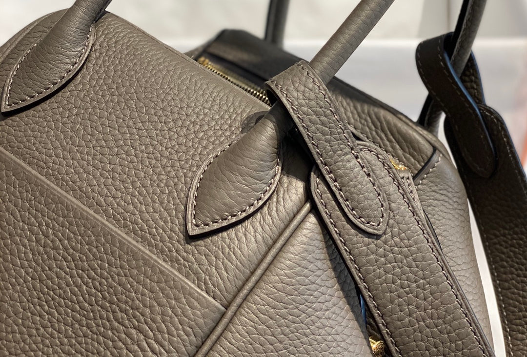 HM LINDY 26 BAG OLIVE TAURILLON CLEMENCE LEATHER
