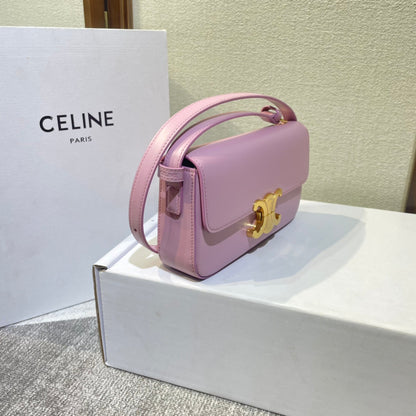 classic triomphe 20 pink calfskin gold hardware