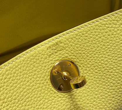 HM LINDY 26 BAG LEMON TAURILLON CLEMENCE LEATHER